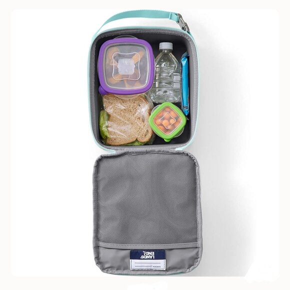 Lands End - Kids Insulated EZ Wipe Printed Lunch Box NWT - Picture 2 of 8